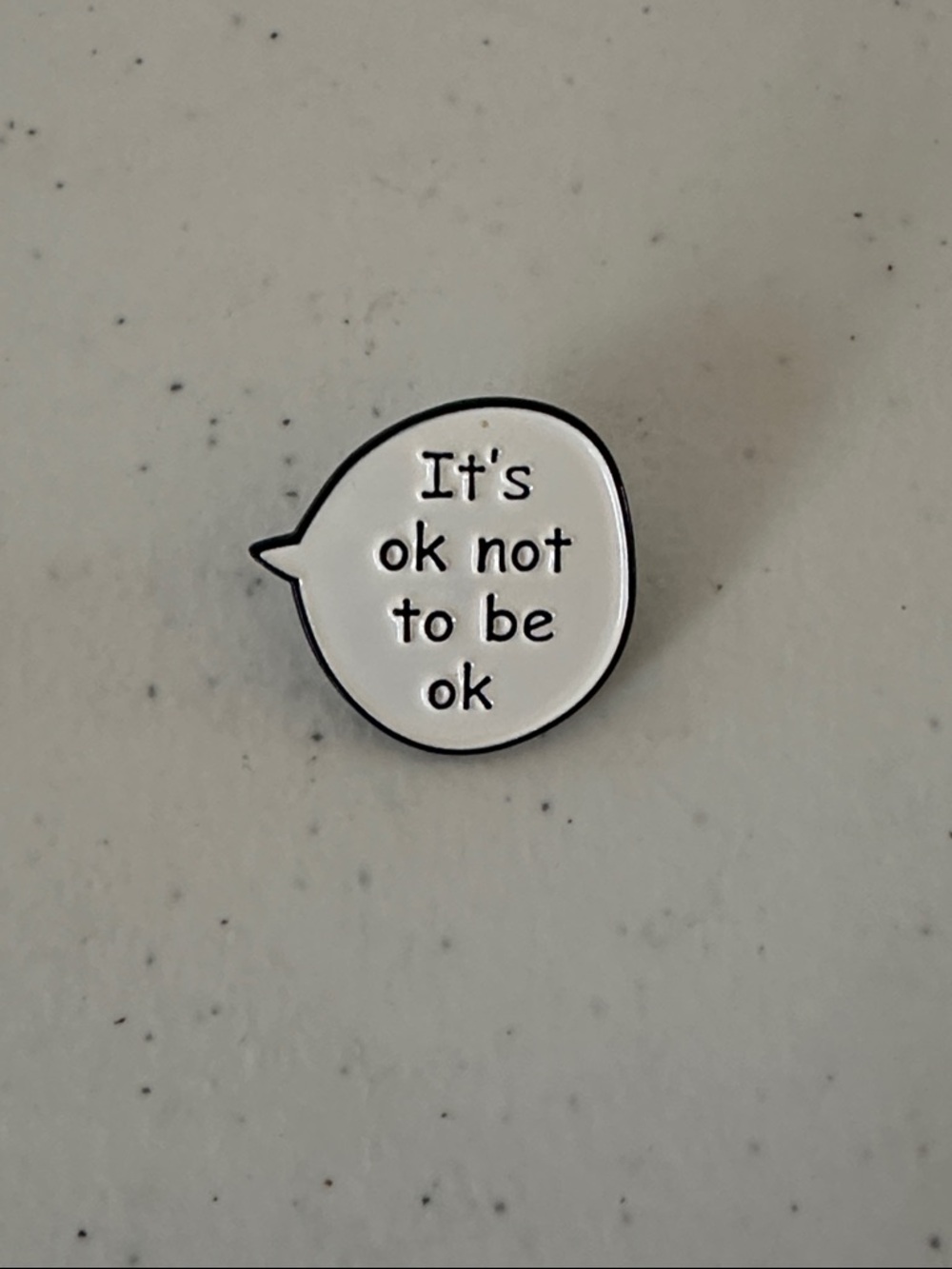 Mental Health Awareness Enamel Pin "It's OK Not to Be OK" Brooch